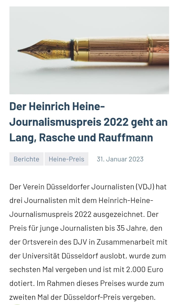 Journalismuspreis Der Arbeitsscheue fuer Anne Sophie Lang / Zeit online ( 31.01.23 )
